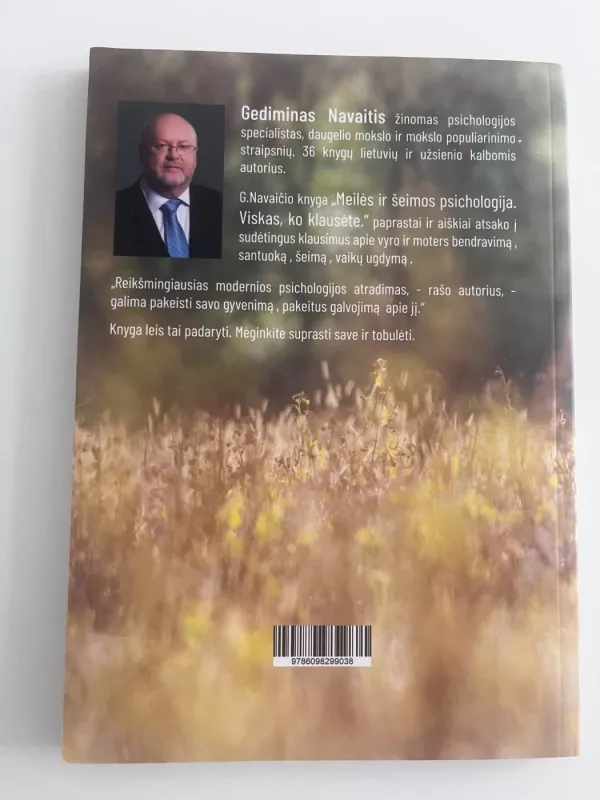 Meilės ir šeimos psichologija - Gediminas Navaitis, knyga 3