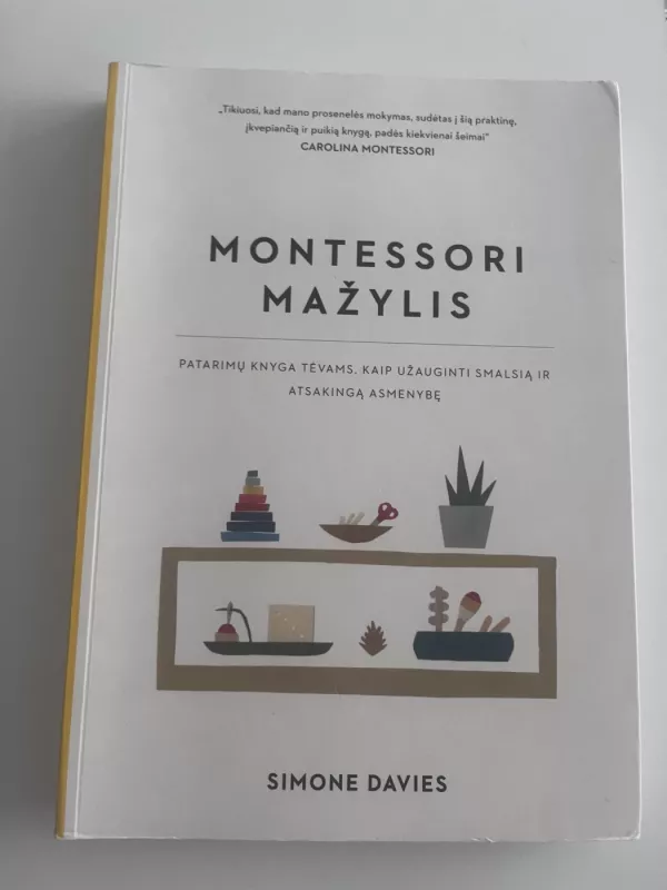 Montessori mažylis. Patarimų knyga tėvams, kaip užauginti smalsią ir atsakingą asmenybę - Simone Davies, knyga 2