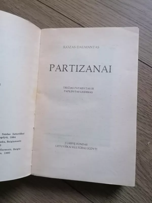 Partizanai - Juozas Daumantas, knyga 3