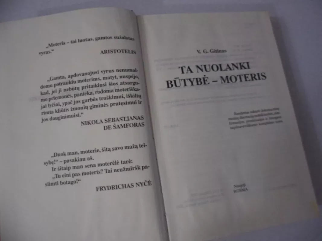 Ta nuolanki būtybė moteris - V.G. Gitinas, knyga 3