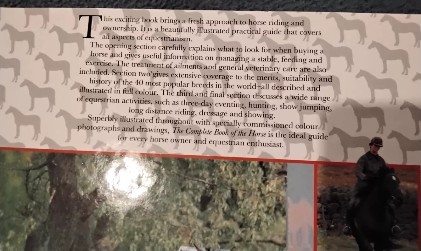 THE COMPLETE BOOK OF THE HORSE - CAROL FOSTER-GENERAL EDITOR, knyga 3