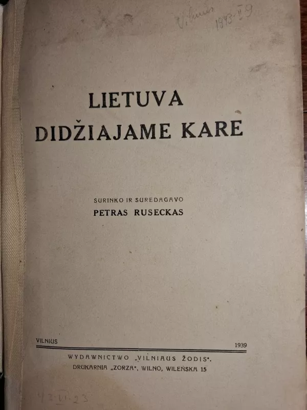 Lietuva didžiajame kare - Petras Ruseckas, knyga 3