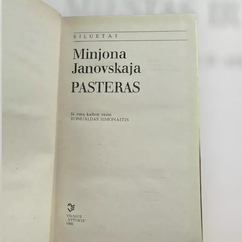 Pasteras - Minjona Janovskaja, knyga 3