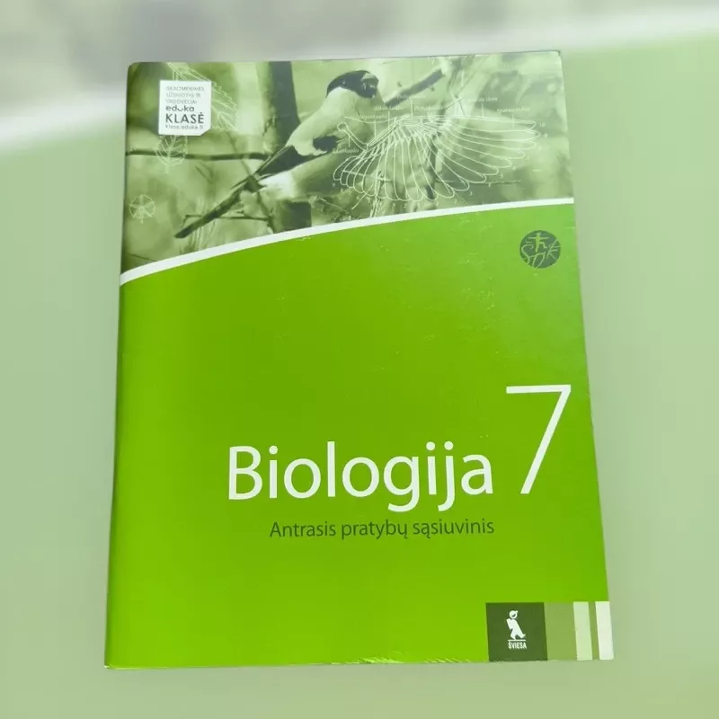 Biologija. 7 klasei, Antrasis pratybų sąsiuvinis (serija „Šok“) - Jūratė Mikulevičiūtė  Margarita Purlienė  Laima Firstova, knyga 2