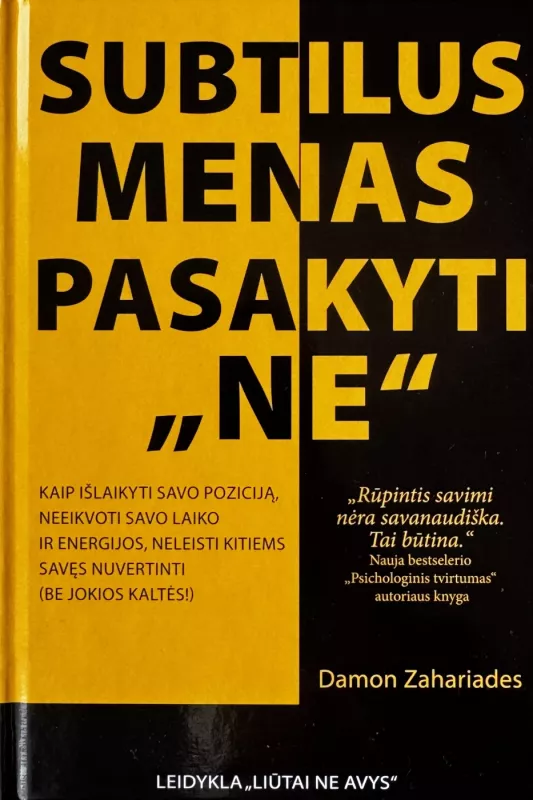 Subtilus menas pasakyti "NE" - Damon Zahariades, knyga 2