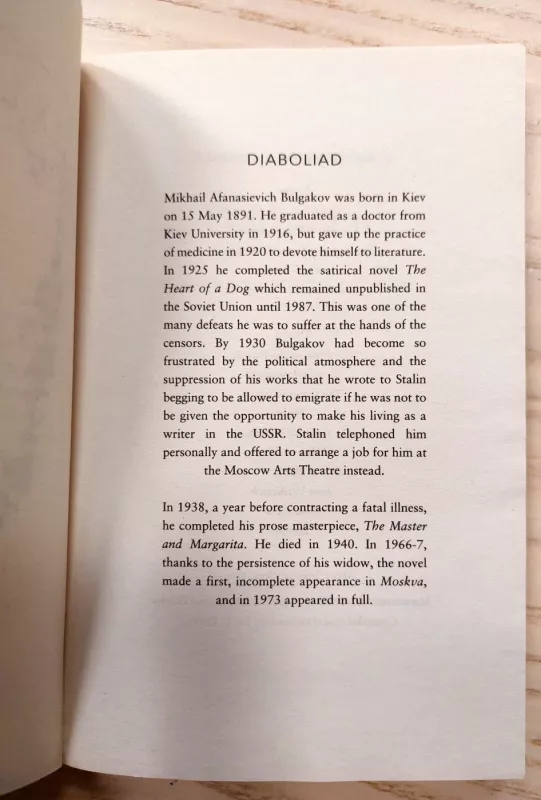 Diaboliad Vintage Classic - Mikhail Bulgakov, knyga 3