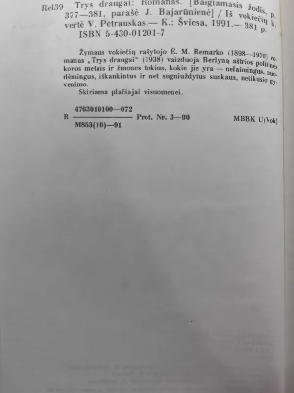 Triumfo arka - Erichas Marija Remarkas, knyga 3