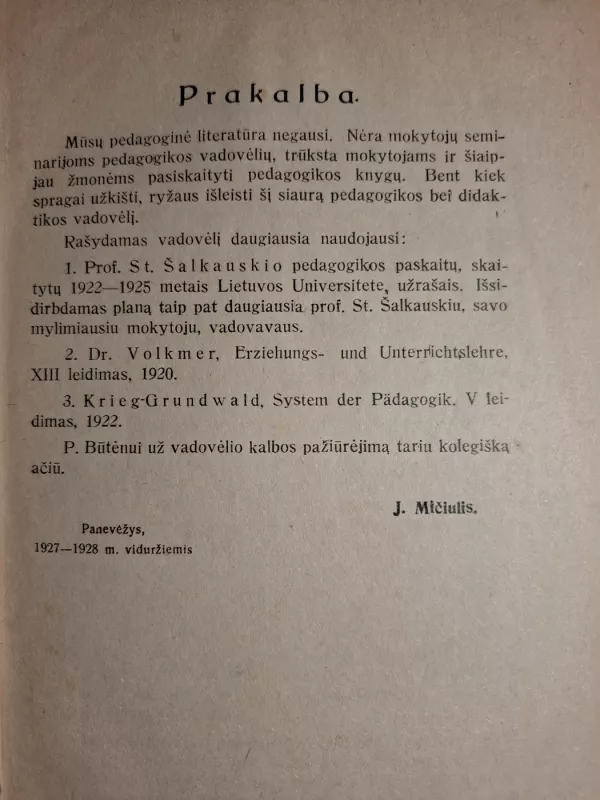 Pedagogika ir didaktika - J. Mičiulis, knyga 3