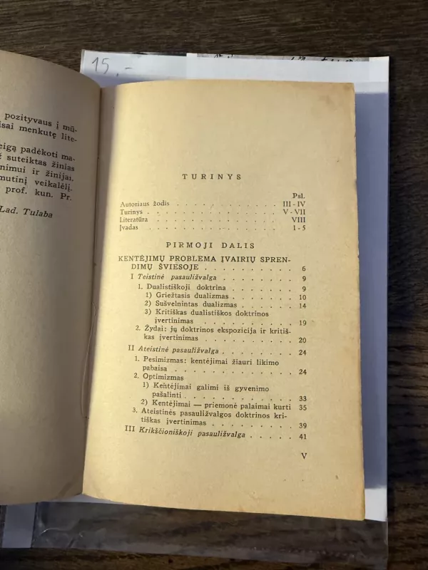 Kentėjimų problema - Ladas Tulaba, knyga 4