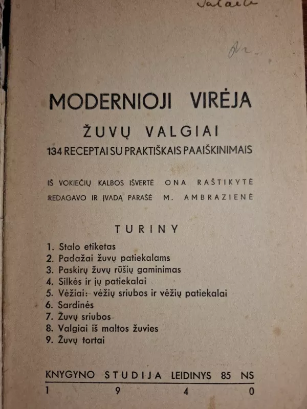Modernioji virėja Žuvų valgiai - M. Ambrazienė, knyga 2