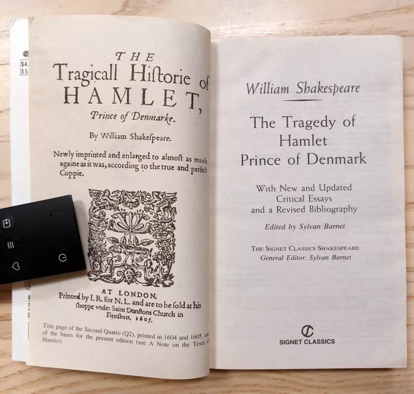 Hamlet (Signet Classics)/ SYLVAN BARNET EDITOR - William Shakespeare, knyga 3
