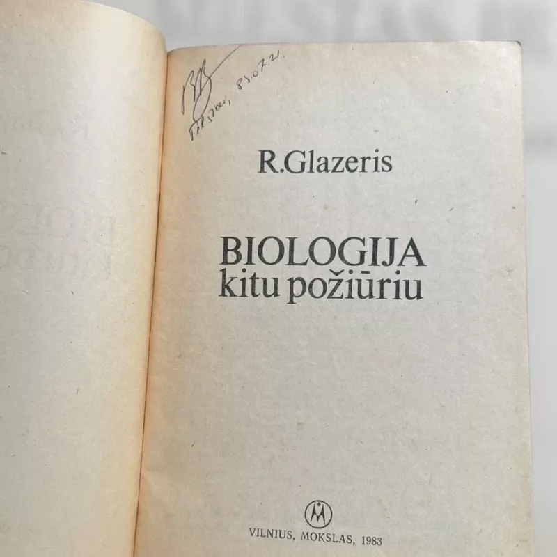Glazeris R. 		Biologija kitu požiūriu. - R. Glazeris, knyga 3