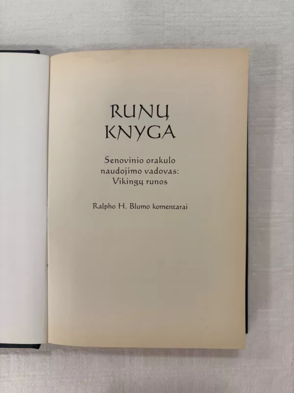 Runų knyga - Ralph H. Blum, knyga 3