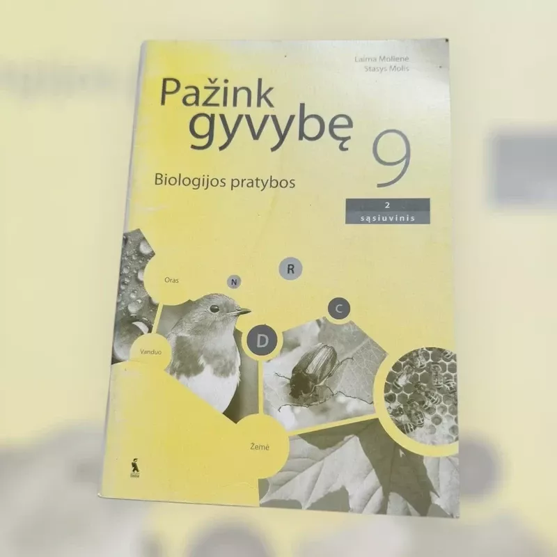 Pažink gyvybę. Biologijos pratybos 9 klasei, 2-asis sąsiuvinis - Laima Molienė ir Stasys Molis, knyga 3