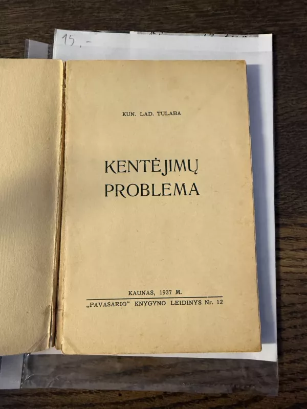 Kentėjimų problema - Ladas Tulaba, knyga 3