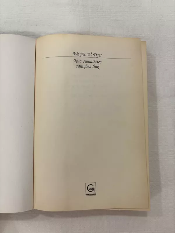 Nuo sumaišties ramybės link - Wayne W. Dyer, knyga 3