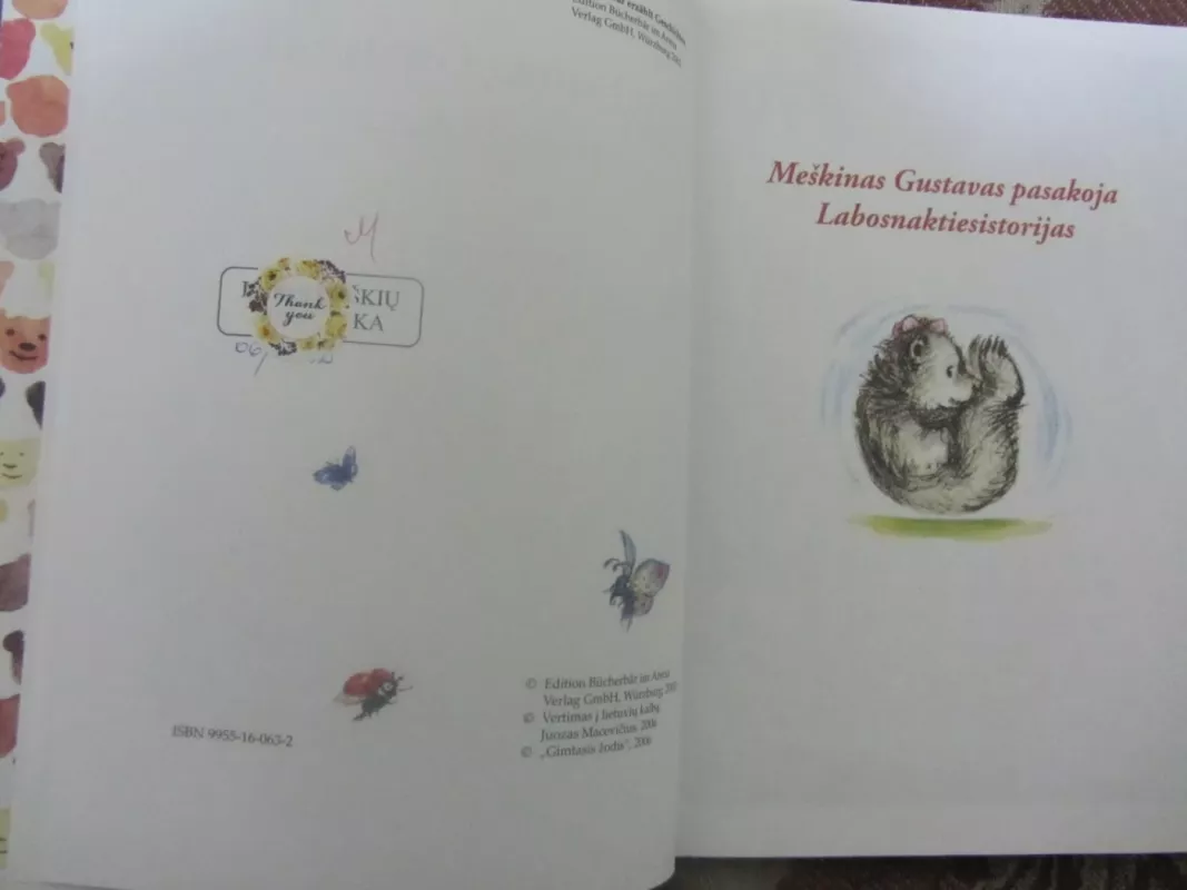 Meškinas Gustavas pasakoja - Tilde Michels, knyga 3