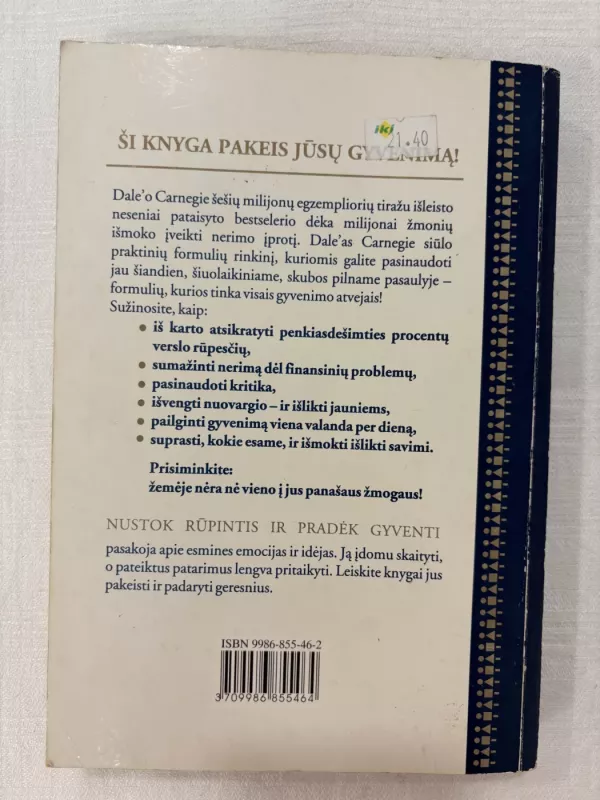 Nustok rūpintis ir pradėk gyventi - Dale Carnegie, knyga 5