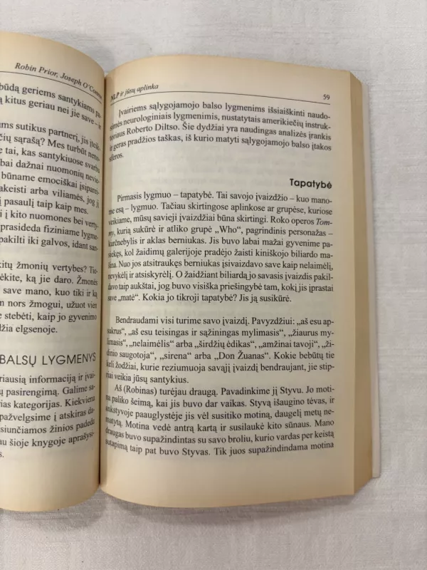 NLP ir jūsų aplinka - Prior Robin, O'Connor Joseph, knyga 4