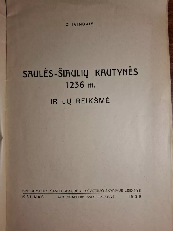 Saulės-Šiaulių kautynės 1236 m. - Zenonas Ivinskis, knyga 2