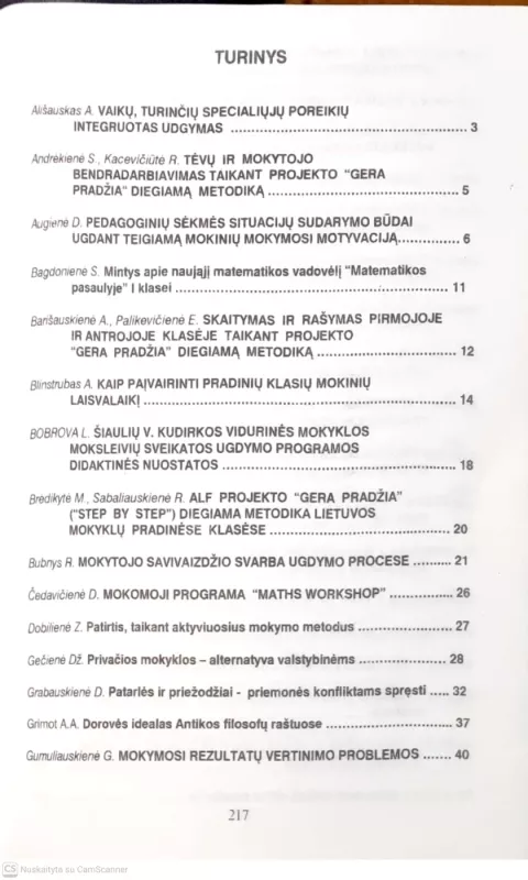 Pradinė mokykla demokratėjančioje visuomenėje - Sudarytojas S. Tumėnas, knyga 3