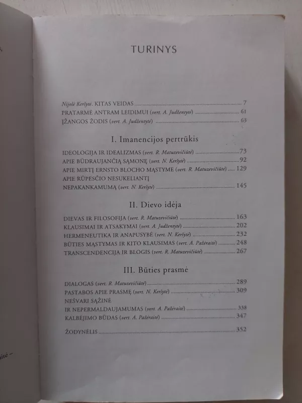 Apie Dievą, ateinantį į mąstymą - Emmanuelis Levinas, knyga 4