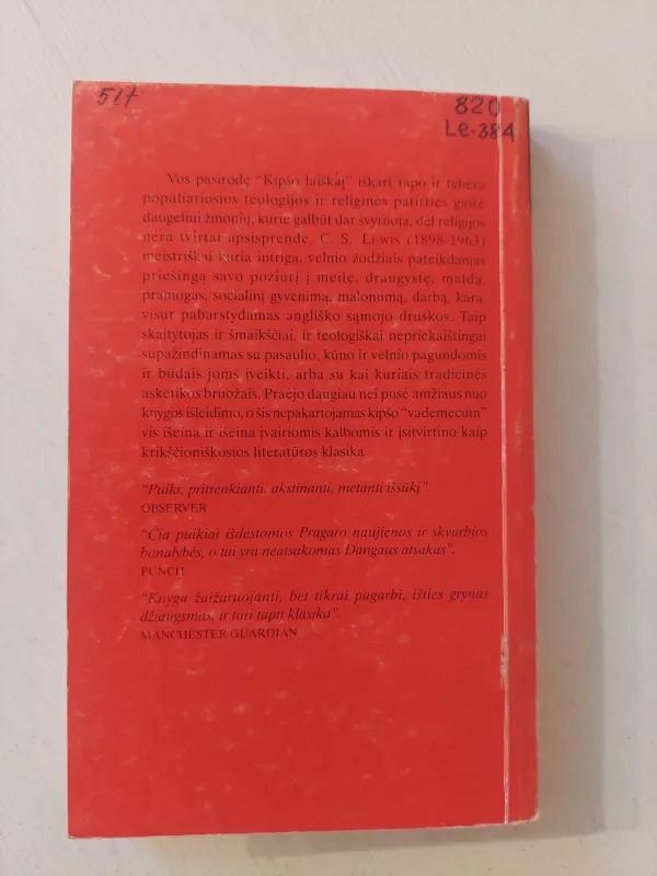 Kipšo laiškai - C.S. Lewis, knyga 4