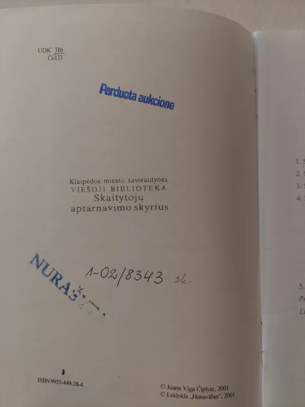 Kas yra sociologija - Joana Viga Čiplytė, knyga 3