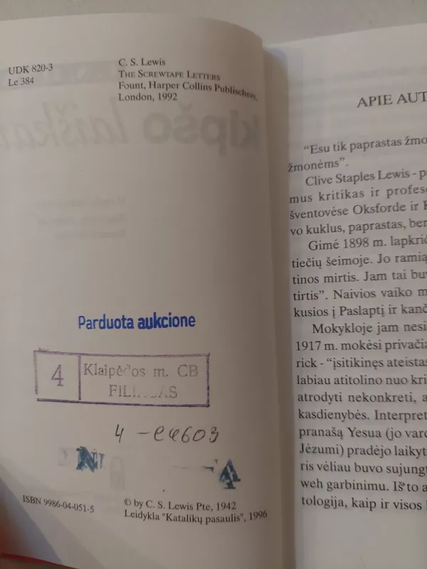 Kipšo laiškai - C.S. Lewis, knyga 3
