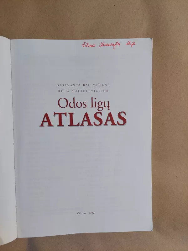 Odos ligų atlasas - Gerimanta Balevičienė, knyga 6
