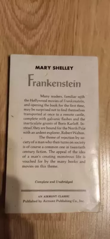 Frankenstein - Mary Shelley, knyga 3