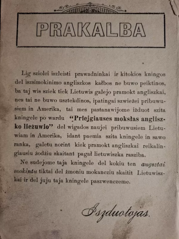 Mokslas Angliszko Liežuwio Be pagialbos kito. - F. W. S. Boczkauskas, knyga 4