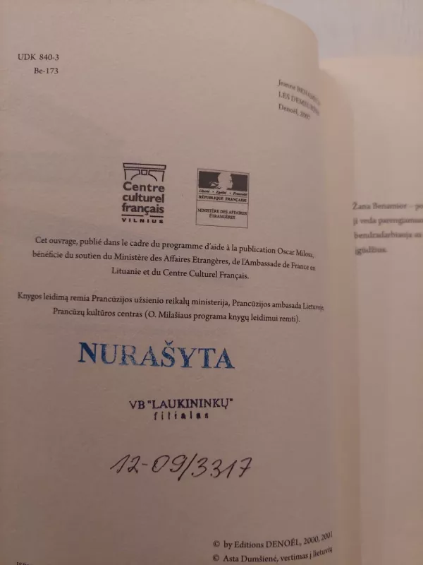 Beprotės - Benameur Jeanne, knyga 3