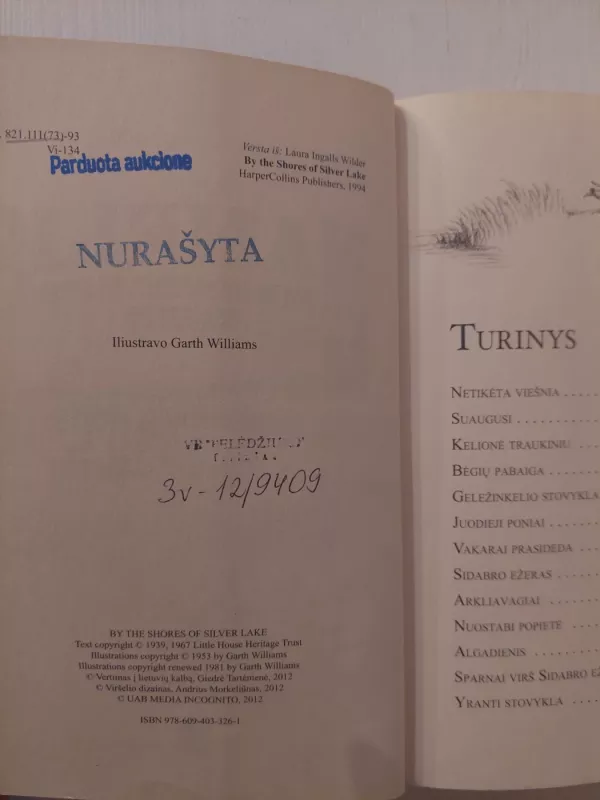 Namelis prie sidabro ežero krantų - Laura Ingalls Wilder, knyga 3