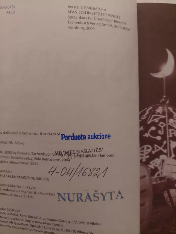 Ispanų kalba paskutinę minutę - Christof Kehr, knyga 3
