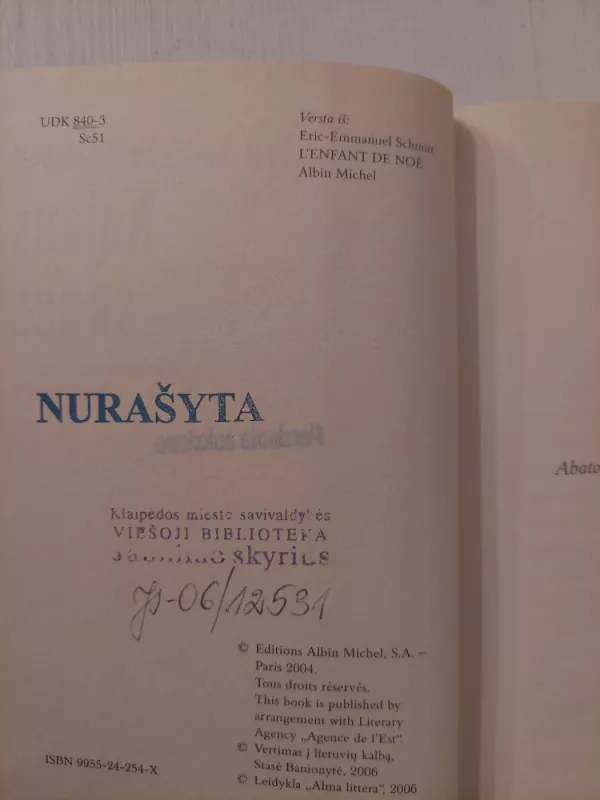 Nojaus sūnus - E.E. Schmitt, knyga 4