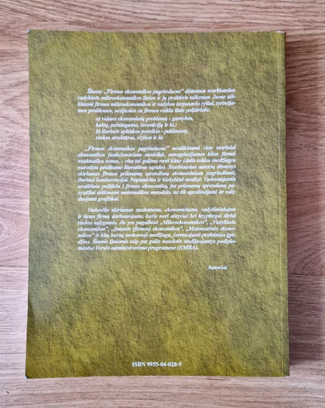 Firmos ekonomikos pagrindai - Z. Lydeka, B.  Drilingas, knyga 3