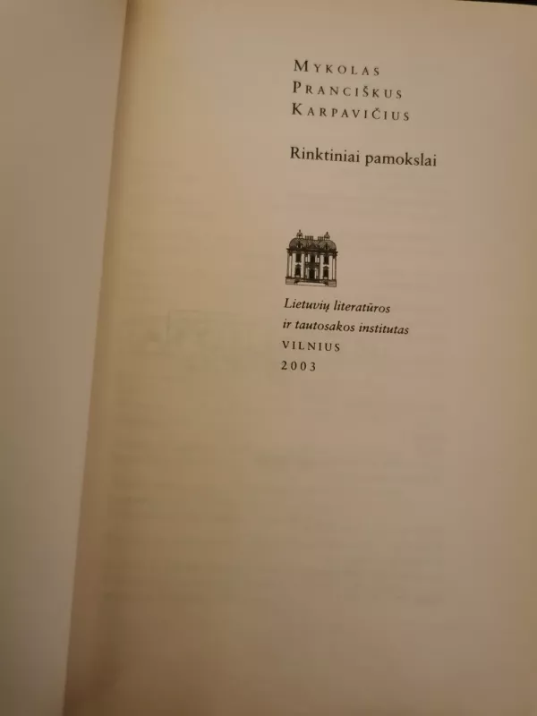 Rinktiniai pamokslai - Mykolas Pranciškus Karpavičius, knyga 3