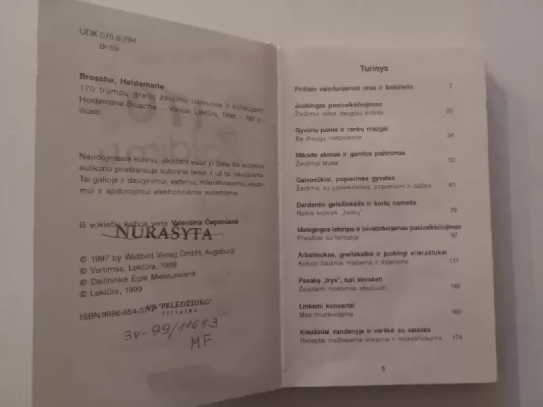 170 žaidimų namuose ir keliaujant - Heidemarie Brosche, knyga 3