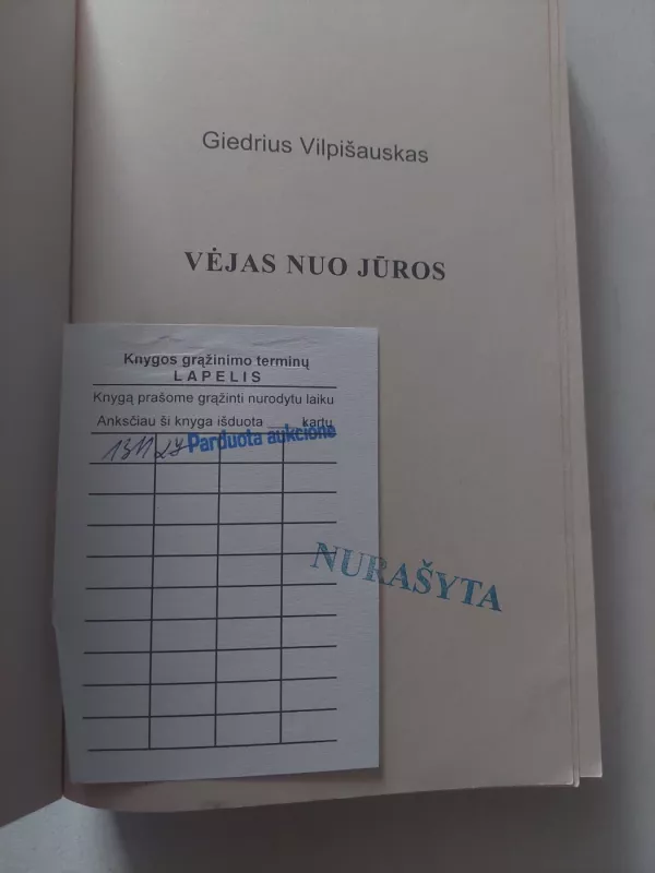 Vėjas nuo jūros - Giedrius Vilpišauskas, knyga 4