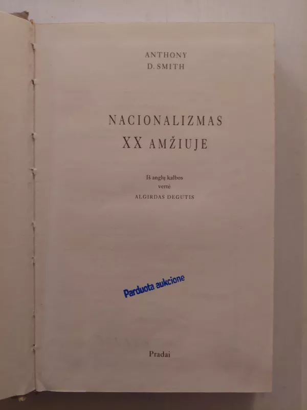 Nacionalizmas XX amžiuje - Anthony D. Smith, knyga 5