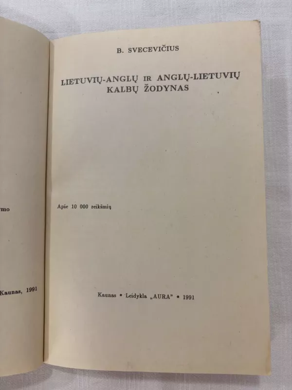 Lietuvių-anglų ir anglų-lietuvių kalbų žodynas - Bronius Svecevičius, knyga 3
