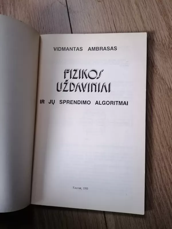 Fizikos uždaviniai ir jų sprendimo algor - Vidmantas Ambrasas, knyga 3