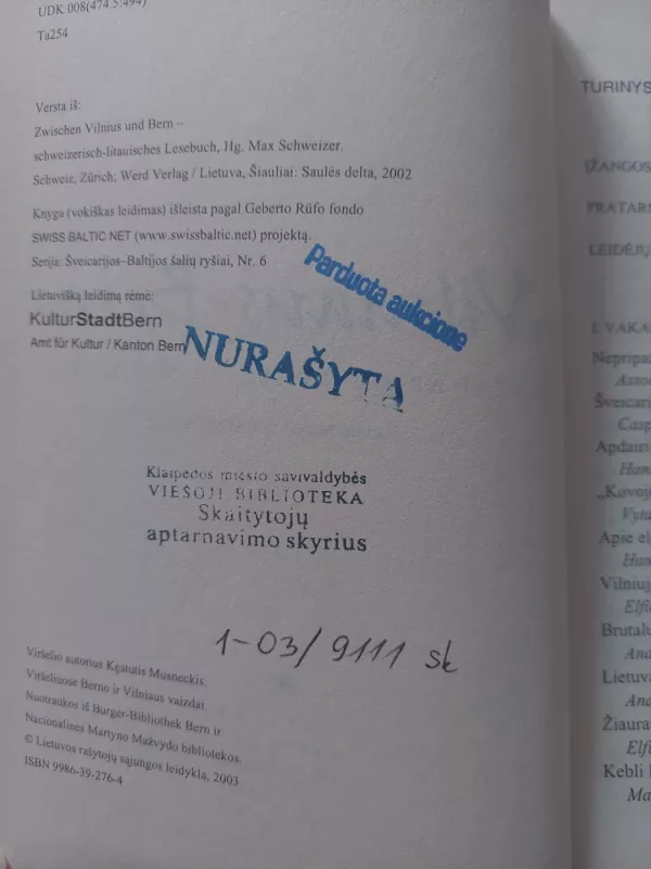 Tarp Vilniaus ir Berno - Max Schweizer, knyga 3