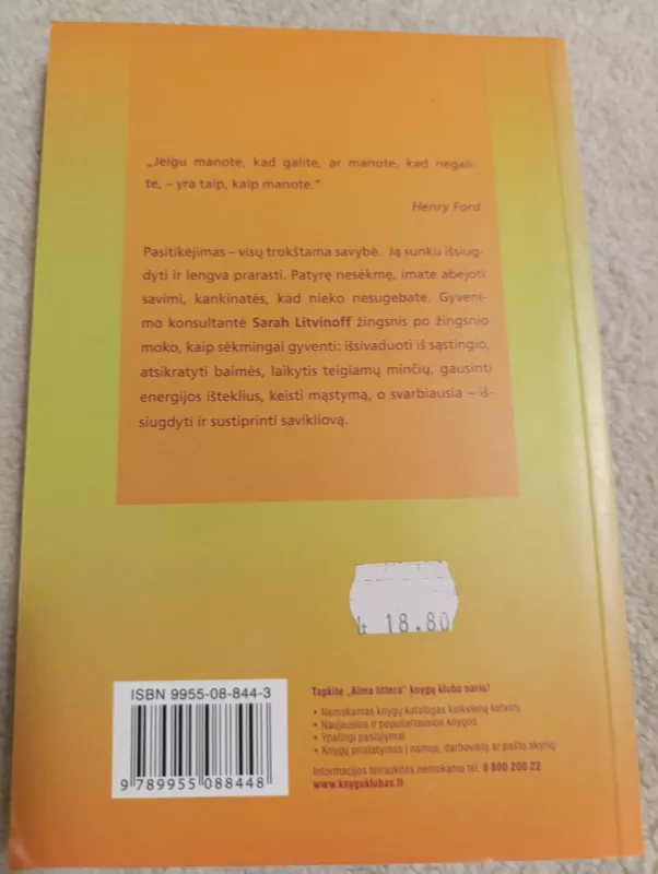 Mokykimės pasitikėti savimi - Sarah Litvinoff, knyga 3