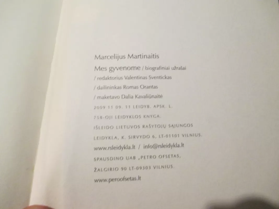 Mes gyvenome. Biografiniai užrašai - Marcelijus Martinaitis, knyga 5