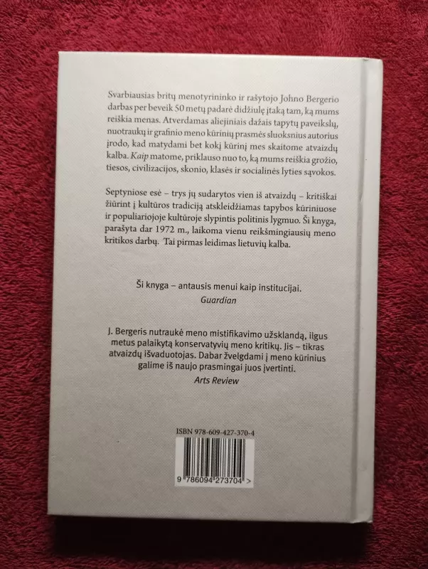 Kaip menas moko matyti - John Berger, knyga 3