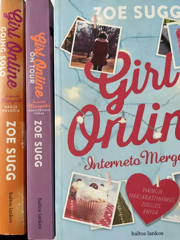 3 knygos: Interneto Mergaitė / Koncertinis turas  / Nauja pradžia - Zoe Sugg, knyga 6