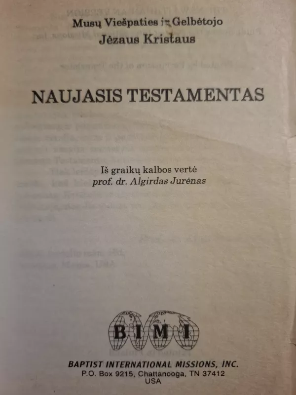 Naujasis testamentas - Autorių kolektyvas (įvairūs), knyga 3