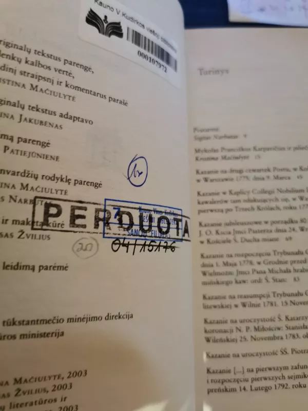 Rinktiniai pamokslai - Mykolas Pranciškus Karpavičius, knyga 6